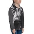 thumbnail image 3 of Kdxio Monochrome Giraffe Expression Pattern Boys Athletic Unisex Boys Girls Hoodie with Pocket Sweatshirts-X-Large, 3 of 6