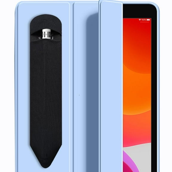 Pencil Holder Compatible with Apple Pencil Pro/ 2nd Generation/ 1st Generation/USB-C Pencil, Adhesive Elastic Sleeve Pocket for iPad Pencil and Multiple Types Stylus Pen (Black)