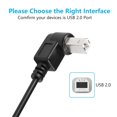 TRAHOO2 Pack USB C Printer Cable Right Angled USB B to Type C Cord 11