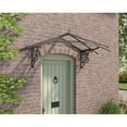 thumbnail image 6 of Palram - Canopia Lily Victorian Acrylic Door Awning, 6' W x 4' D x 2' H, Black, 6 of 10