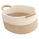 thumbnail image 1 of Cesta tejida de cuerda de tela para organizar juguetes, cesta decorativa suave con asas 38 cm x 29 cm x 19 cm, 1 of 9