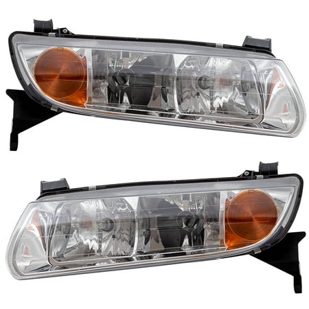 Saturn Dealer - Driver and Passenger Headlights Headlamps Replacement for Saturn 90583594 90583595