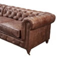 thumbnail image 3 of Crafters and Weavers Craftsman Mission Leather Sofa in Dark Brown, 3 of 3
