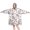 White Cow Strawberry, variant on Wearable Oversized Blanket,White Cow Moo Milk Pattern Wearable Blanket Hoodie for Adults,Cozy Hooded Blankets with Super Pockets,Super Warm Fuzzy Pullover for Women & Men