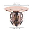 thumbnail image 3 of Shisuyan Square Bathtub Drain Plug Rose Gold 2Pcs Sealing Prevent Clogging 2.4x2.4in, 3 of 9