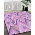 thumbnail image 3 of Ahgly Company Machine Washable Indoor Rectangle Transitional Purple Area Rugs, 7' x 9', 3 of 7