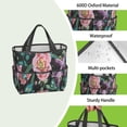 thumbnail image 4 of Garden Tool Bag,Pioneer Flower Floral Print Pattern Garden Tool Organizer,Garden Gifts,Waterproof Multi-Pocket Garden Tool Storage 11.8x5.5x11.4 Inch(Tools NOT Included), 4 of 6