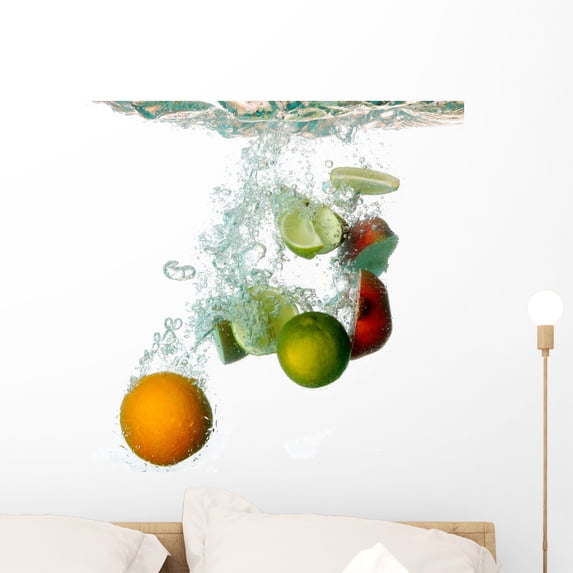 Splash Water with Freshnes Wall Mural by Wallmonkeys Peel and Stick Graphic (24 in W x 24 in H) WM98442