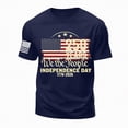 thumbnail image 4 of KPOPLK Men's Tee Shirt 1776 Independence Day 4th of July USA Graphic Flag Print T-Shirt（Dark BlueM）, 4 of 5