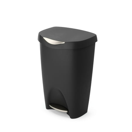 UPC 028295286367 product image for Umbra 13 gal Brim Plastic Step Soft Close Lid Kitchen Trash Can  Black | upcitemdb.com