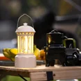 thumbnail image 4 of European Roman Pillar Vintage Camping Lantern Flashlight Rechargeable Lamp with Hook Warm White Light for Camping, Exploring (Black-USB L800BR), 4 of 7