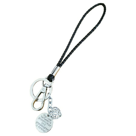 AM Landen Love Words Braided Leather 6' Wristlet Key Chains Keychain for Keys, Phone & Camera Best Gift Keychains For Friends & Family (No longer by my side but forever in my heart,