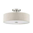 thumbnail image 5 of Beaumont Lane Mid-Century 7.5" 3-Light Metal Ceiling Mount in Brushed Nickel, 5 of 12