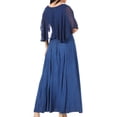 thumbnail image 2 of Sakkas Niam Women's Maxi Capelet Long Dress Celtic Medieval Renaissance Adjustable - Navy - 1XL/2XLP, 2 of 5