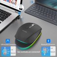 thumbnail image 5 of Wireless Gaming Mouse 2.4g Bluetooth-compatible 5.1 Dual-mode 2400dpi Mute Computer Mouse For Game Office White, 5 of 5