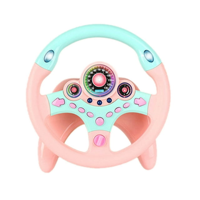 Coche para Niños ANGGREK Volante de Juguete Simulación de Conducción Desmontable 360 grados
