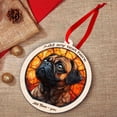 thumbnail image 5 of Black and Tan Pug Stained Glass Suncatcher Ornament – Holiday Ornament with Text for Loved Ones, Family & Friends, Christmas 2025 Decoration, 5 of 6