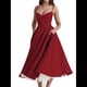 thumbnail image 2 of Vestidos de Invitada de Boda para Mujer, con Tirantes Finos, Corsé, para Fiesta de , con Encaje Floral, Vestidos Largos de Fiesta Rojo XL, 2 of 9