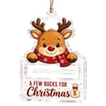 thumbnail image 2 of Crystal Acrylic Money Holder Ornament for Cash & Treat Storage, Festive Hanging Decoration , Creative Seasonal Holiday Gift(Deer), 2 of 7