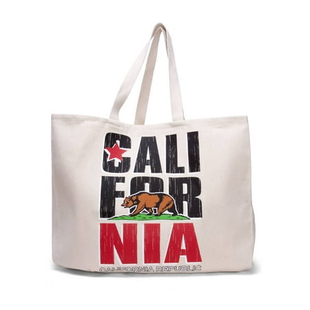 California Natural Skin & Coat - California Republic Flag Natural Tote Bag