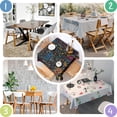 thumbnail image 4 of Math Equations Handwritten Notes Black Pattern Square Tablecloth,Waterproof Square Table Cover,Wipeable Spillproof Washable Table Cover for Home Kitchen Party Decor 42"X42"(107x107cm), 4 of 6