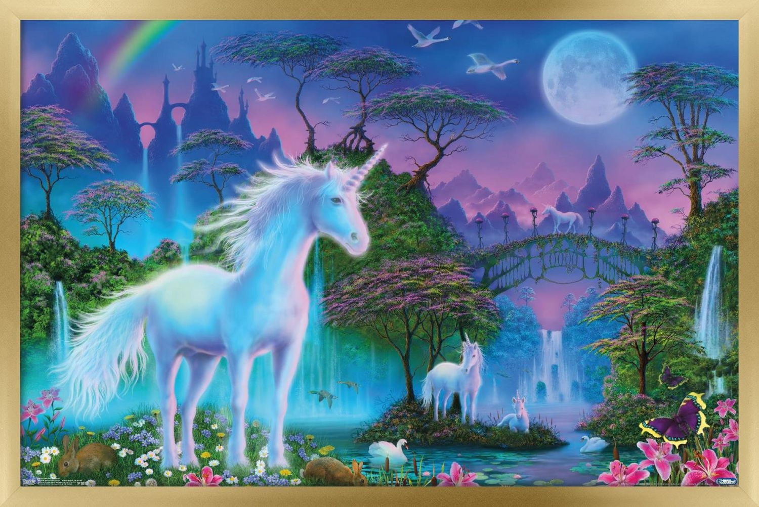 Unicorn Meadow Wall Poster, 22.375" x 34"