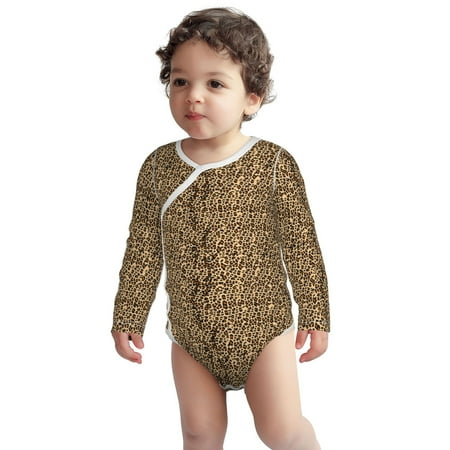 

Fotbe Leopard Print Brown Pattern Unisex-baby Long-sleeve Bodysuit Long Sleeve Bodysuits One-piece 100% Organic Cotton for Infant Baby Boys Unisex-3 Months
