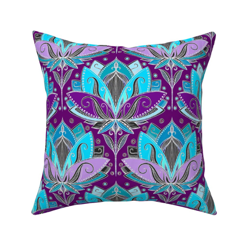 Flapper Art Deco Cocktails Throw Pillow Cover w Optional Insert by Roostery 