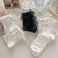 thumbnail image 4 of Calcetines de encaje con lazo blanco sencillo para niños, calcetines de longitud media, calcetines finos de verano de estilo japonés dulce Lolita con encaje jk, 4 of 5
