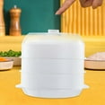 thumbnail image 1 of Vaporera redonda para microondas, utensilios de cocina, olla de cocina, tapa transparente, plato, contenedor de comida para pescado, verduras caseras, , blanco de blanco de perfecl Vaporizador de microondas, 1 of 8