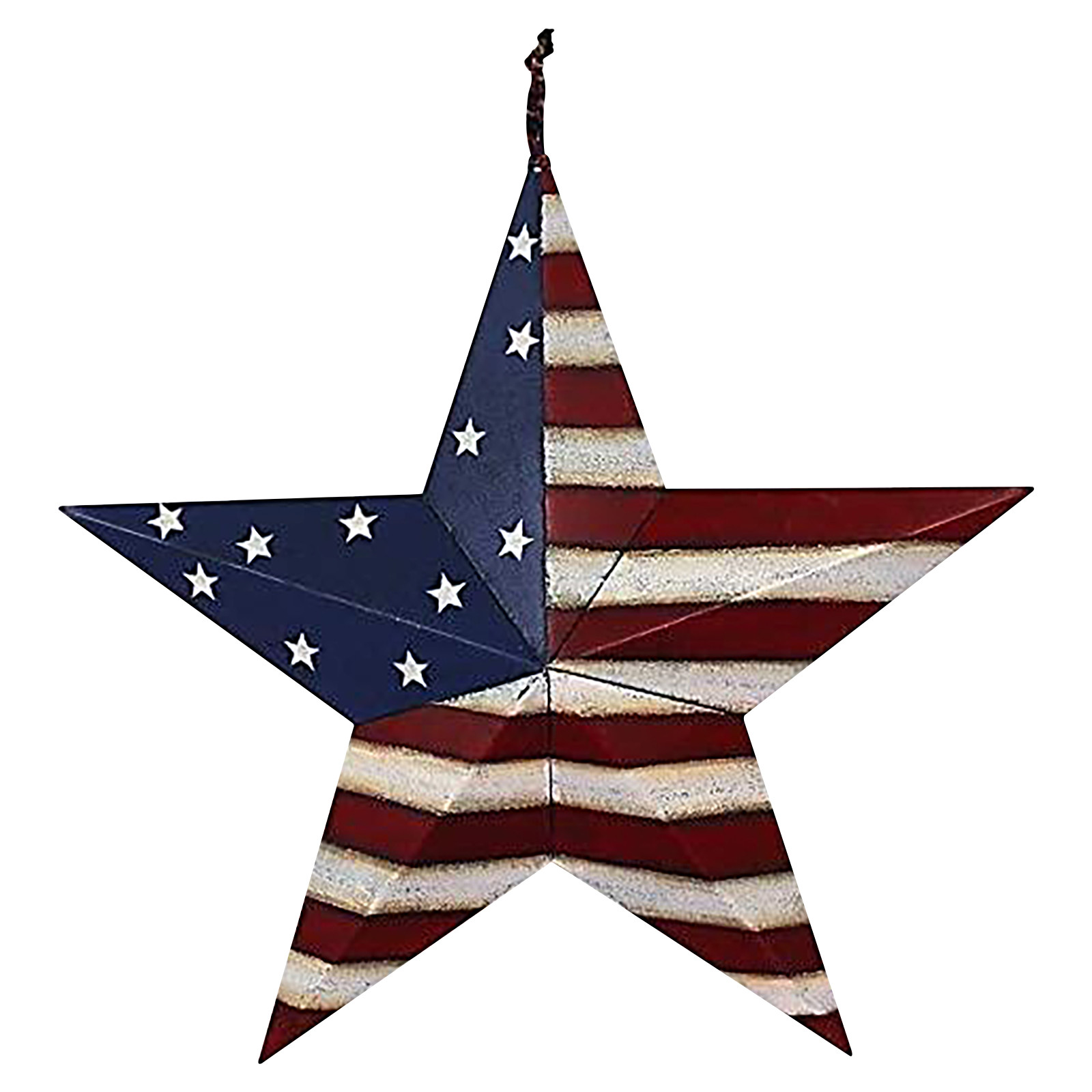 JeashCHAT 4th of July Star Pendant Sign Hanging Ornaments for Door Wall Decoration, Independence 