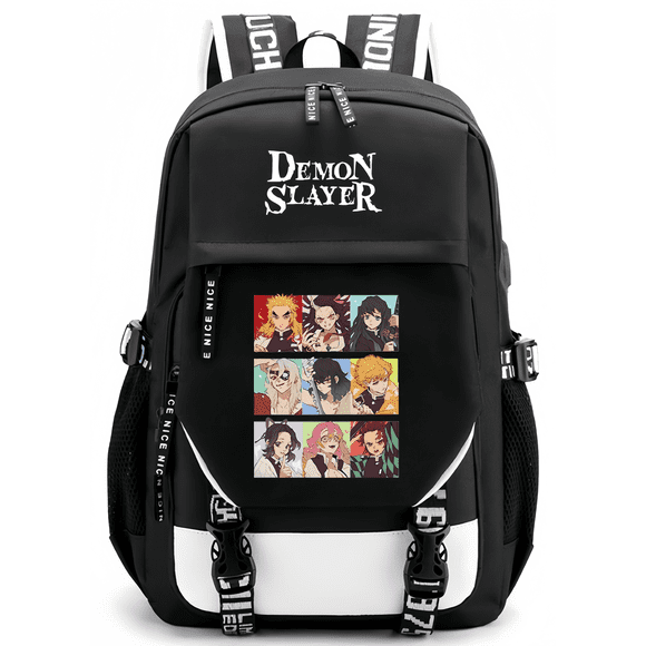 Mochila Beibao3 estilo universitario Demon Slayer Agatsuma PU Leat