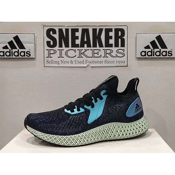 Adi - das Mens Alphaedge 4D Running - FV6106 - Black / Blue Violet - Size: 9 - NEW