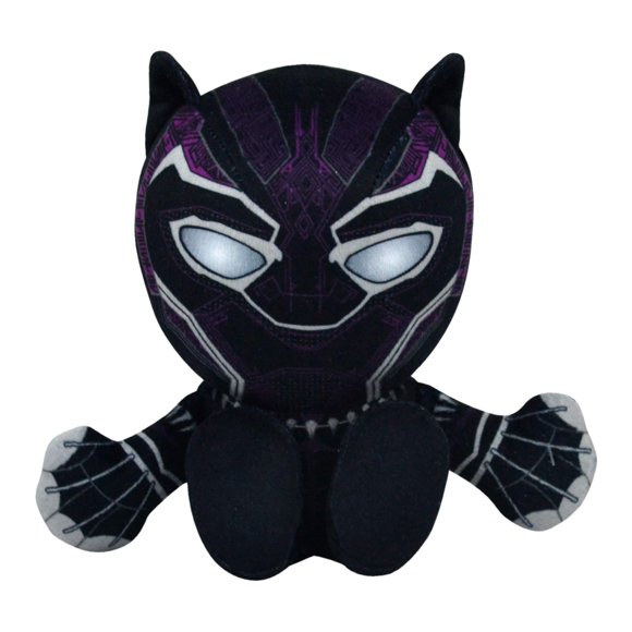 Bleacher Creatures Marvel Black Panther Kuricha sentado de 8 pulgadas de peluche, juguete suave inspirado en Chibi