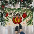 thumbnail image 6 of Merry Christmas Monogram Letter G Door Mat 30x17 Inch Family Last Name Initial Doormat Indoor Outdoor Floor Rug Non Slip Winter Holiday Xmas New Year Decor Rubber Welcome Mats, 6 of 6