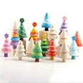 thumbnail image 2 of Dsseng DIY Christmas Tree Craft Kit - Natural Wood Color  Easy-to-Paint Graffiti Set for Creative Decorations, 2 of 5