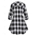 thumbnail image 2 of Blusa Talla Extra a Cuadros Manga Campana Rosegal Blusas Tallas Grandes, 2 of 5
