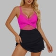thumbnail image 1 of Roncen Women One Piece Swim Dress Tummy Control Swimsuits Slimming Mesh Sheer Sarong Wraps Bathing Suit, 1 of 8