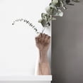 thumbnail image 3 of DOLITY Homyl Elegant Human Body Modern Hand Shape Arm Ceramic Vase, Artificial Flowers Brown Left Hand, 3 of 9