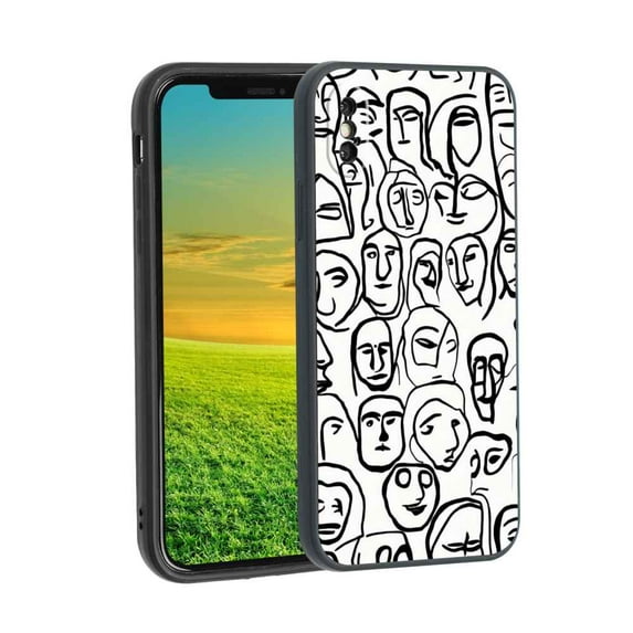 Faces-223 Phone Case, Degined for iPhone XS Max Case Men Women, Flexible Silicone Shockproof Case for iPhone XS Max