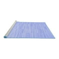 thumbnail image 2 of Ahgly Company Machine Washable Indoor Square Solid Blue Modern Area Rugs, 3' Square, 2 of 4