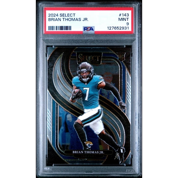 Graded 2024 Panini Select Brian Thomas Jr. #143 Rookie RC Football Card PSA 9 Mint