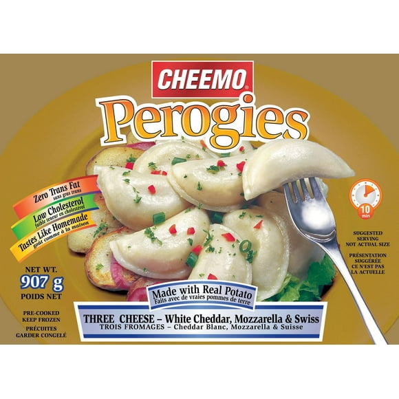 Cheemo Perogies trois fromages - cheddar blanc, mozzarella et suisse 907 g