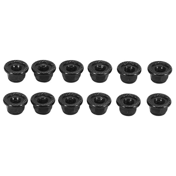 12PCS Metal 4mm Wheel Lock Nuts for 1/10 RC Crawler Car TRX4 TRX6 SCX10 90046 AXI03007 ,Black