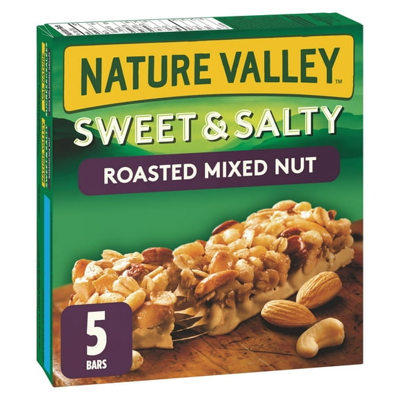 Barres tendres granola Sucrées et salées aux Noix mélangées grillées de Val Nature 5 barres x 35 g, 175 g