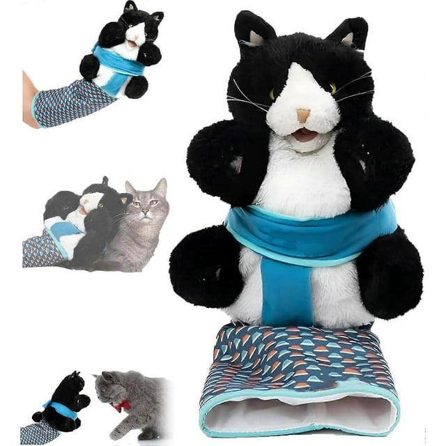 Cat Puppet Wrestler, Cat Wrestling Hand Puppet, Funny Cat Doll, Wrestling Toy