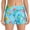 Turquoise Floral, variant on RELLECIGA Women's Black High Waisted Swim Shorts Swim Board Shorts for Women Size Small