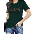 thumbnail image 4 of Pompotops T-Shirts Décontractés pour Femmes, Journée des Enseignants, Manches Courtes, Imprimé Lettre, Blouse, 4 of 6
