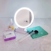 Impressions Vanity Focus Tri Tone Dual Sided LED Makeup Mirror with 360 Degree Tilt and Magnification