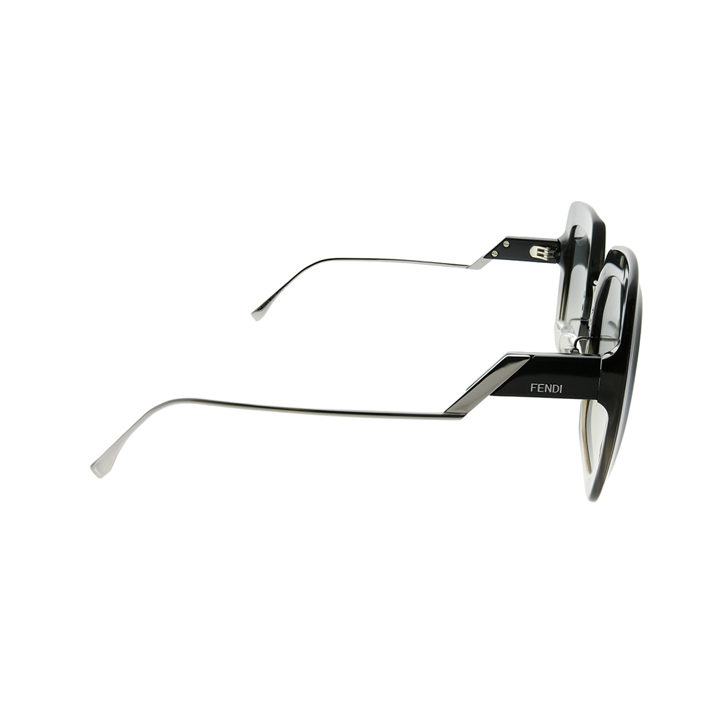 FENDI FF 0317/S 7C5 PR Sunglasses Black Gradient Frame Grey Brown
